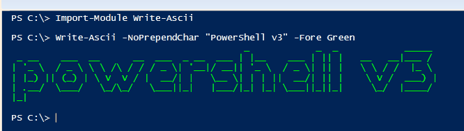 Example of ASCII art in PowerShell ISE