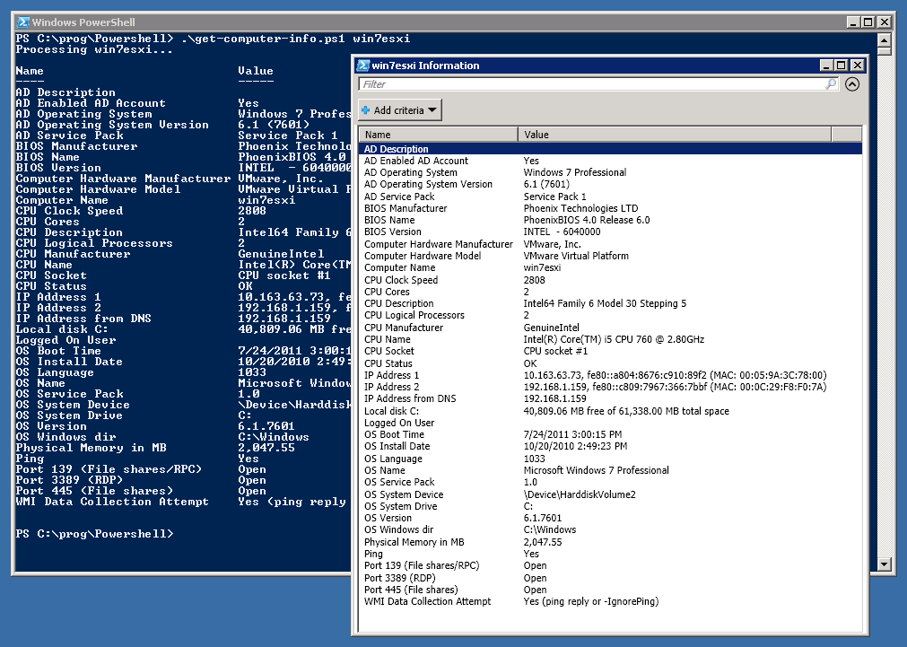 powershell ping mac address